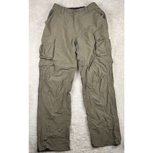 REI Convertible Cargo Hiking Pants Nylon Khaki GRN MENS M 32L